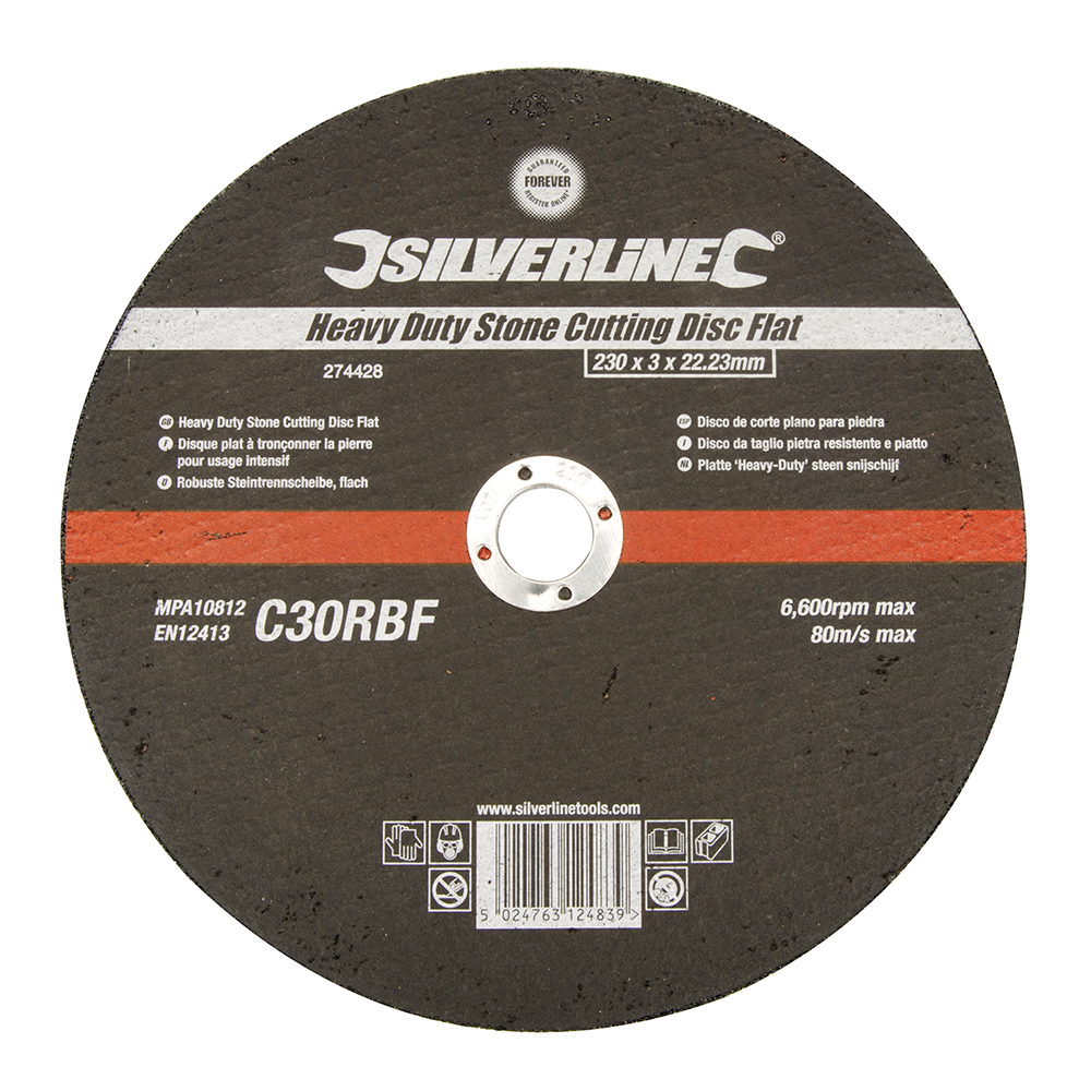 Heavy Duty Stone Cutting Disc Flat - 230 x 3 x 22.23mm