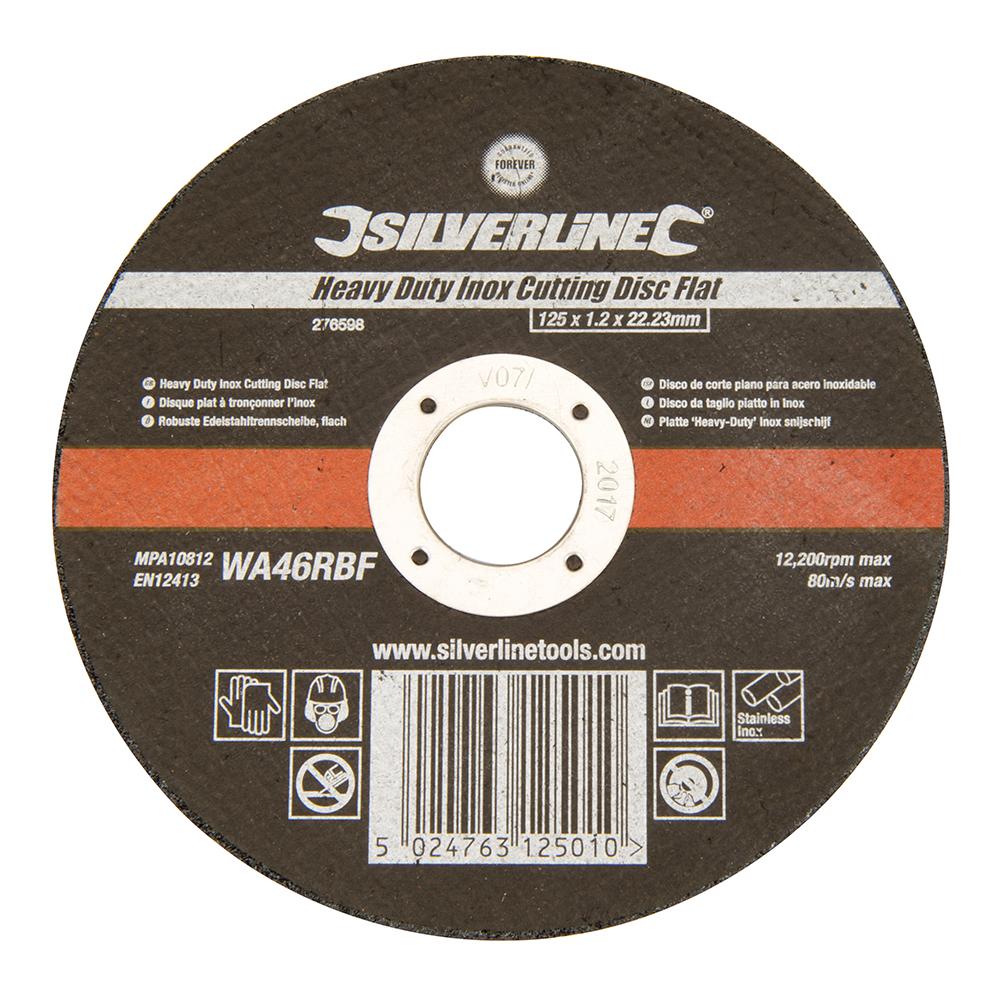 Heavy Duty Inox Cutting Disc Flat - 125 x 1.2 x 22.23mm