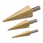 Titanium-Coated HSS Step Drill Set 3pce - 3pce