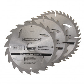 TCT Circular Saw Blades 20, 24, 40T 3pk - 180 x 30..
