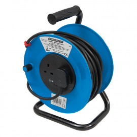 Cable Reel 230V Freestanding - 2-Gang 25m