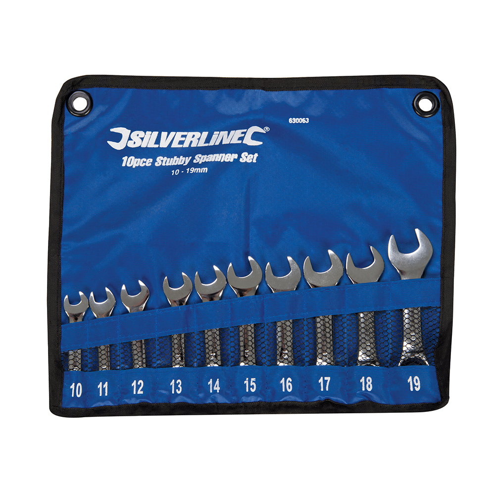 Stubby Spanner Set 10pce - 10 - 19mm