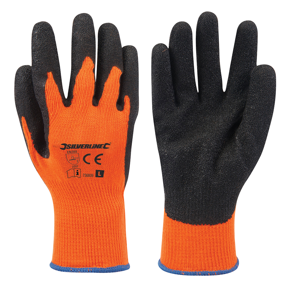 Hi-Vis Builders Gloves Orange - L 10