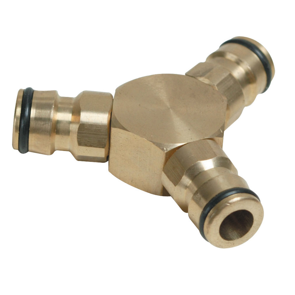3-Way Connector Brass - 1/2" Male