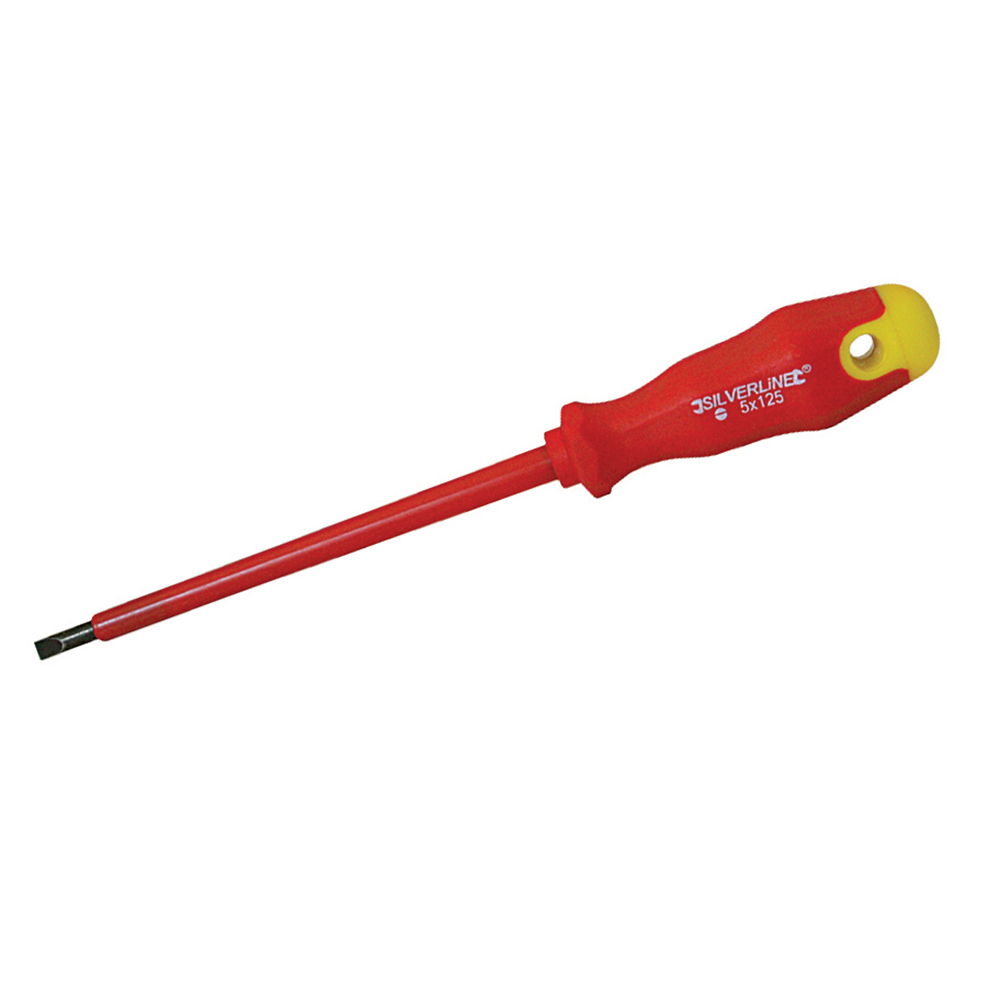 Insulated Soft-Grip Screwdriver Slotted - 5 x 125mm