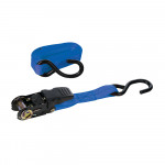Rubber-Handled Ratchet Tie Down Strap S-Hook - 4.5m x 25mm - Rated 350kg Capacity 700kg