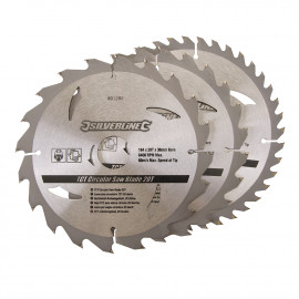 TCT Circular Saw Blades 20, 24, 40T 3pk - 184 x 30..