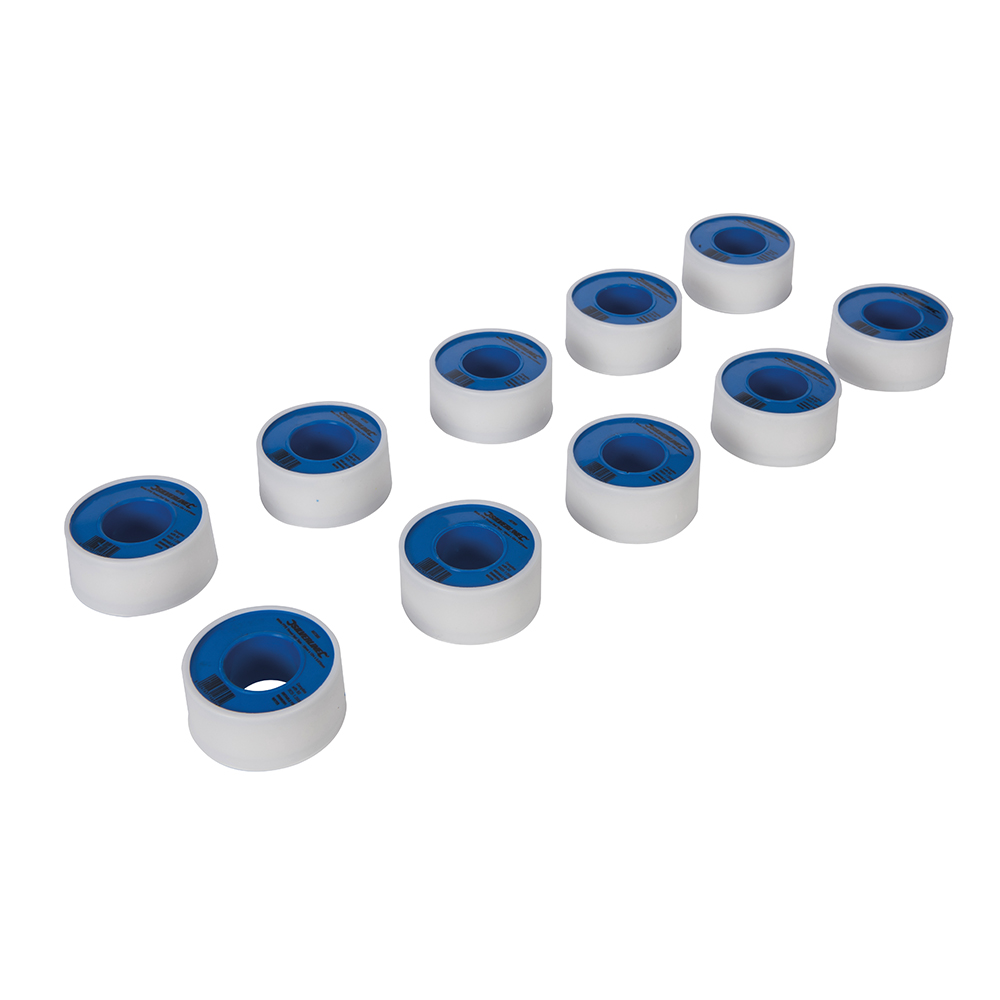 White PTFE Thread Seal Tape 10pk - 19mm x 12m