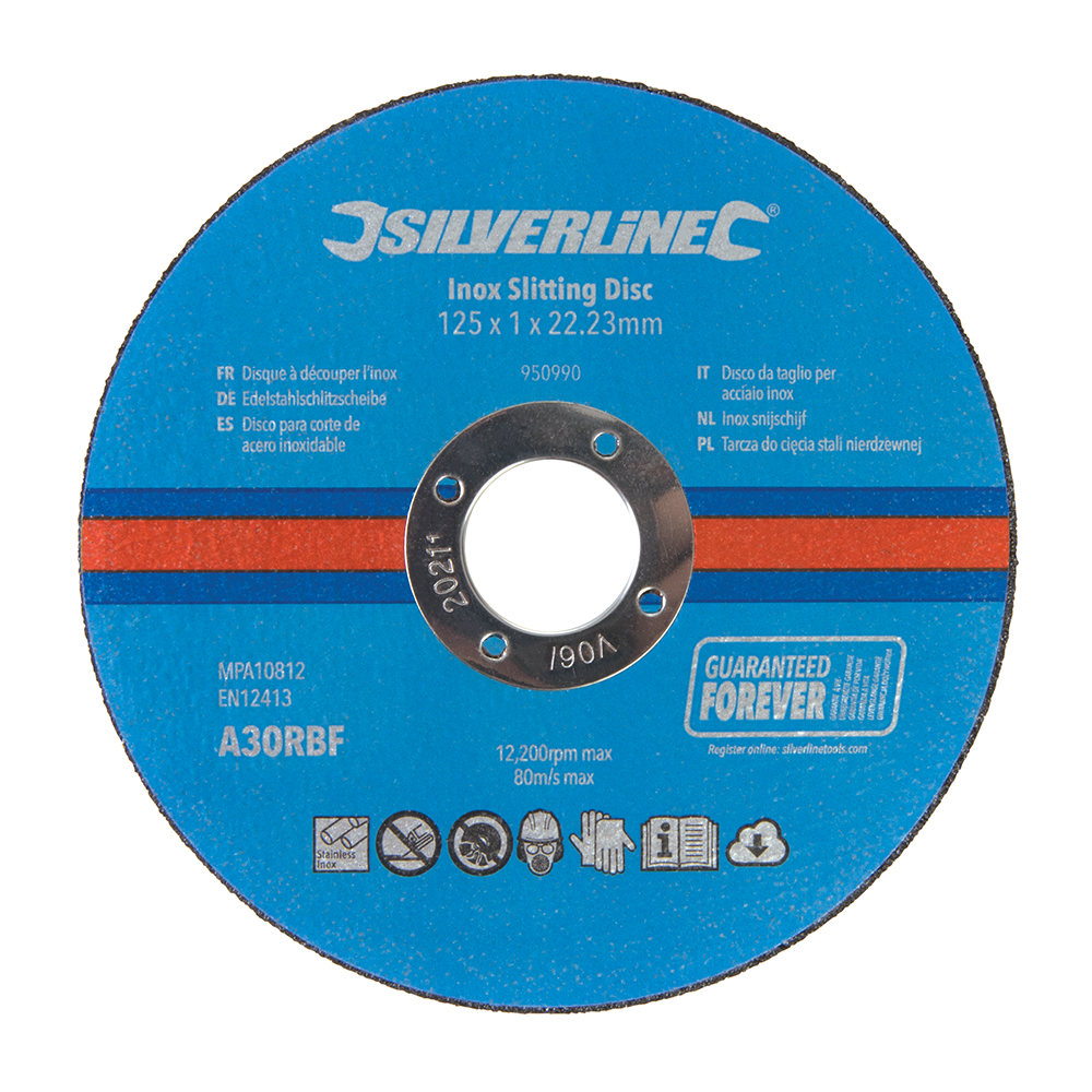 Inox Slitting Discs 10pk - 125 x 1 x 22.23mm