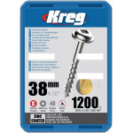 Kreg Zinc 38mm Pocket-Hole Screws Washer Head Coarse - No.8 x 1-1/2" 1200pk