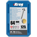 Kreg Zinc 64mm Pocket-Hole Screws Washer Head Coarse 125pk - No.8 x 2-1/2" 125pk