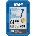 Kreg Blue-Kote™ Pocket-Hole Screws Washer Head Coarse - No.8 x 2-1/2" 250pk